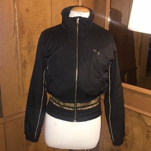 Black puma bomber style jacket